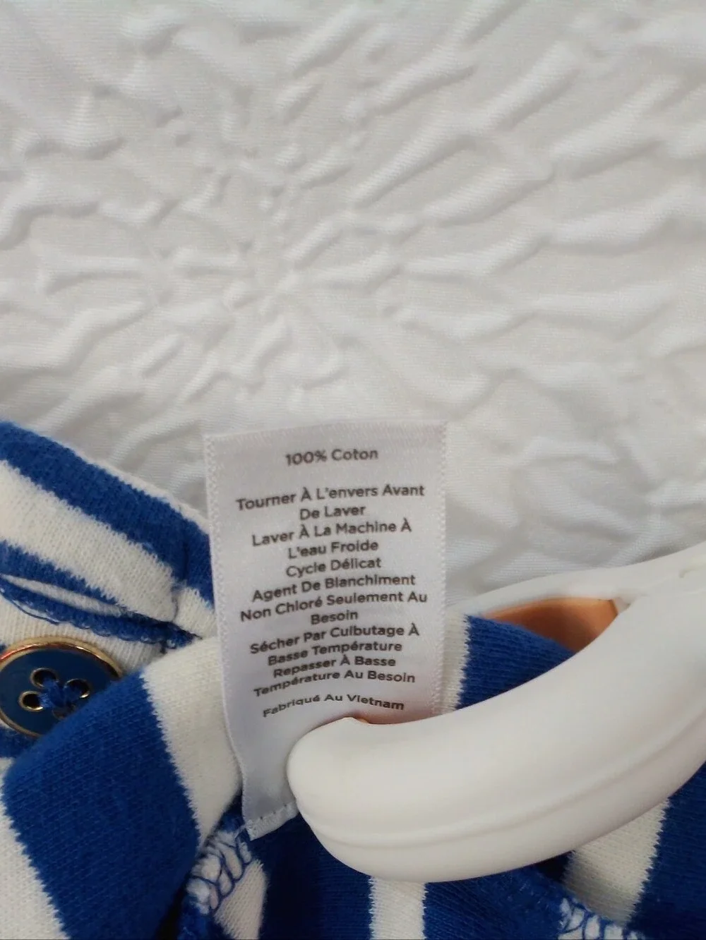Talbots Blue and White Striped Boatneck Top - Picture 7 of 7